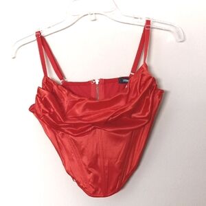 URBAN OUTFITTERS Satin Corset CropTop,size M